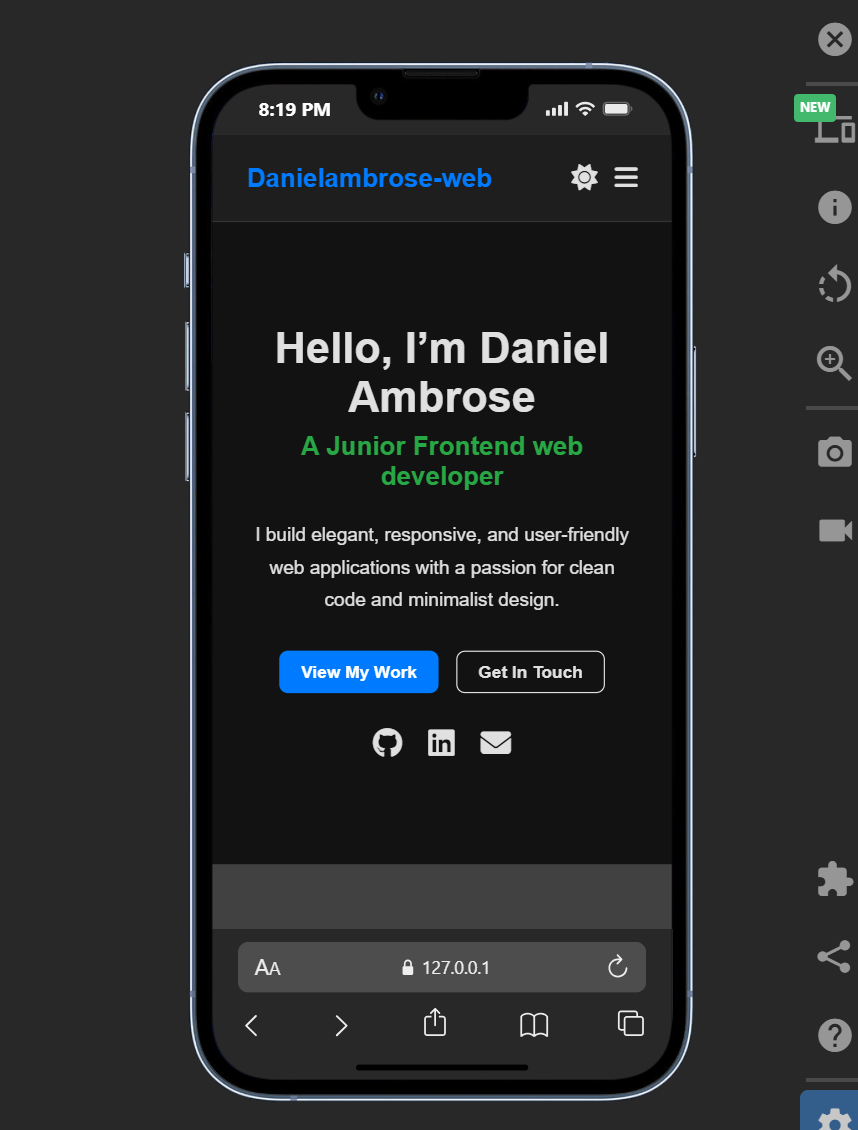 Portfolio Template Screenshot